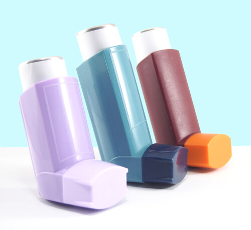 Different coloured inhalers