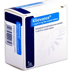 Kliovance HRT for menopause 1mg/0.5mg film-coated tablets