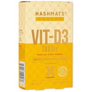 Hashmats Halal Vit-D3 1000 IU 30 capsules