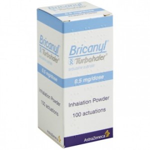 Bricanyl turbohaler 0.5mg/dose dry powder inhaler 100 doses