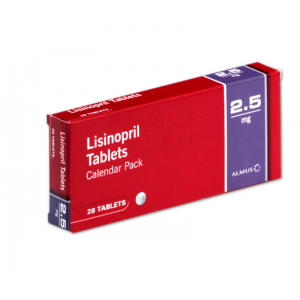 lisinopril 2.5mg 28 tablets calendar pack for high blood pressure