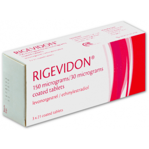 Rigevidon 150mcg levonorgestrel 30mcg ethinylestradiol contraceptive pills 3x21 tablets