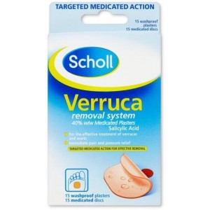 Scholl verruca removal system 15 medicated plasters