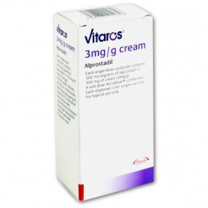 Vitaros alprostadil 3mg/g cream for erectile dysfunction