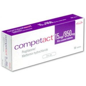 Competact 15mg/850mg pioglitazone and metformin 56 tablets for diabetes