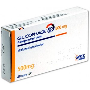 Glucophage SR 500mg metformin 28 tablets
