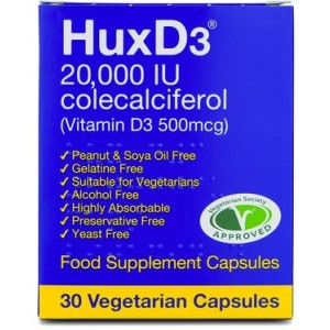 HuxD3 20,000 IU 30 Vegetarian Capsules