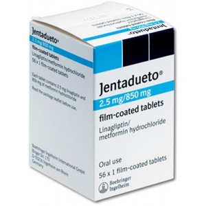 Jentadueto 2.5mg/850mg linagliptin and metformin 56 film-coated tablets