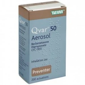 Qvar 50mcg beclometasone preventer inhaler 200 actuations