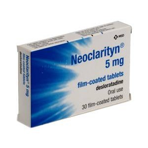 Neoclarityn 5mg desloratadine 30 film-coated tablets for hayfever and allergies