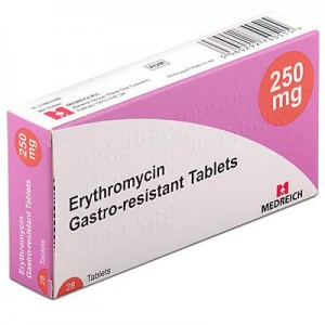 Erythromycin 250mg 28 gastro-resistant tablets