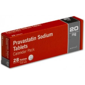 Pravastatin sodium 20mg 28 tablets for high cholesterol