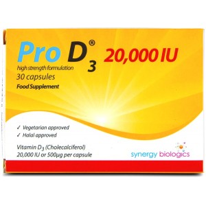 Pro Vitamin D3 cholecalciferol 20,000 IU 30 capsules