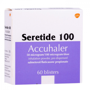 Seretide 100 accuhaler dry powder inhaler 60 blisters
