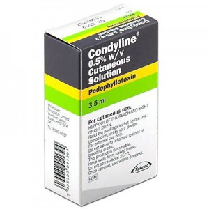 Condyline 0.5% podophyllotoxin 3.5ml solution for genital warts