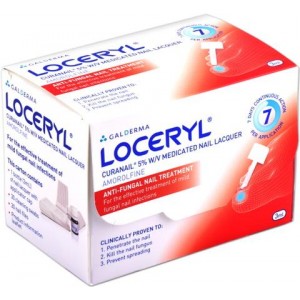Loceryl curanail 5% amorolfine anti-fungal nail treatment