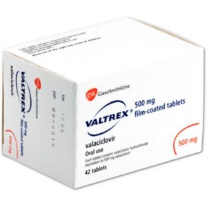 Valtrex 500mg valaciclovir 42 film-coated tablets