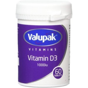 Valupak vitamins D3 1000 IU 60 tablets