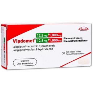Vipdomet alogliptin and metformin 12.5mg/1000mg 56 film-coated tablets