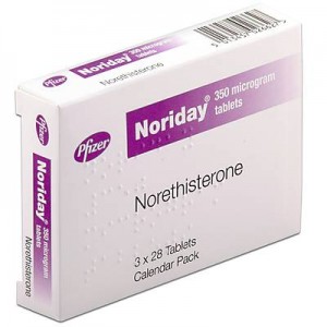 Noriday 350mcg norethisterone 3x28 calendar pack tablets