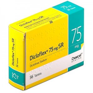 Dicloflex 75mg SR diclofenac anti-inflammatory 56 tablets