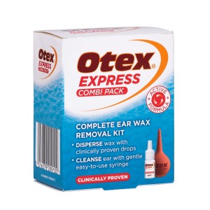 Otex Express Combi Pack Ear Wax Removal Kit with bulb syringe